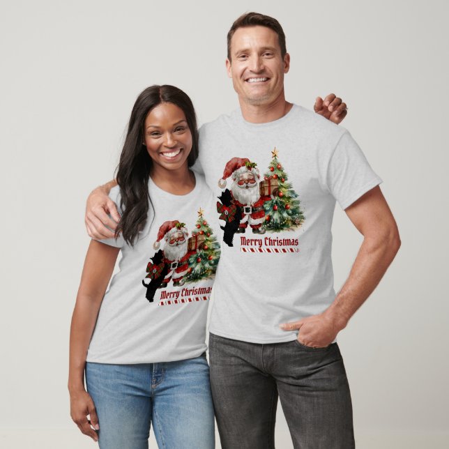 Camiseta Navidades de perro de Escocia Boyd personalizados (Unisexo)