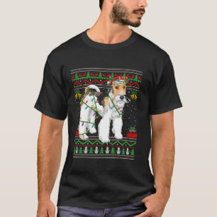 Camiseta Navidades de Perro de Fox Terrier iluminan Santa U