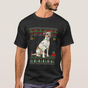 Camiseta Navidades de perro de Fox Terrier iluminan sudor d