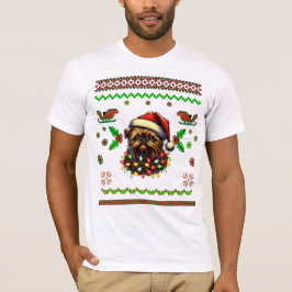 Camiseta Navidades de perro de Griffon de Bruselas Gorra Na