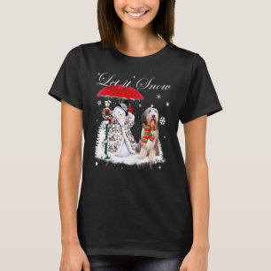 Camiseta Navidades de perro de la raza negra de Santa Claus