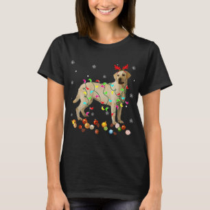 Camiseta Navidades de perro de Labrador iluminan divertida 
