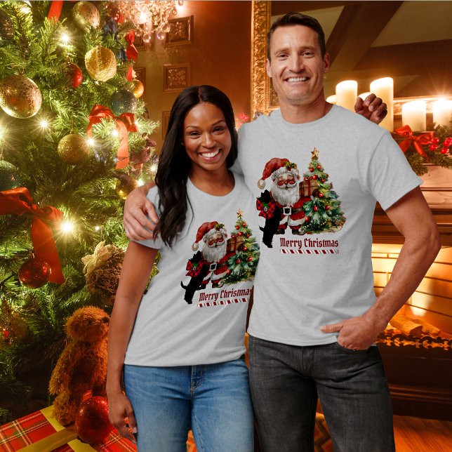 Camiseta Navidades de perro de raza escocesa de Fraser Clan (Subido por el creador)