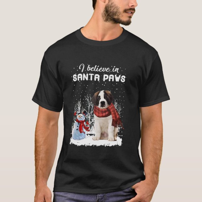 Camiseta Navidades de perro de Santa Bernard, Navidades de  (Anverso)
