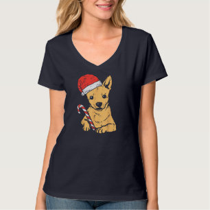 Camiseta Navidades de perro de Santa Hat Chihuahua Chiwawa