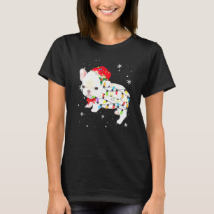 Camiseta Navidades de Perro de Toro Franceses Encenden A Ma