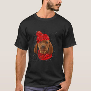 Camiseta Navidades de perro de Vizsla Gorra Gracioso Perro 