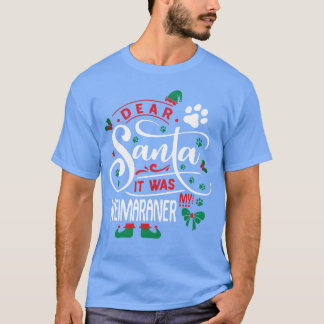 Camiseta Navidades de perro de Weimaraner chica chica de ra