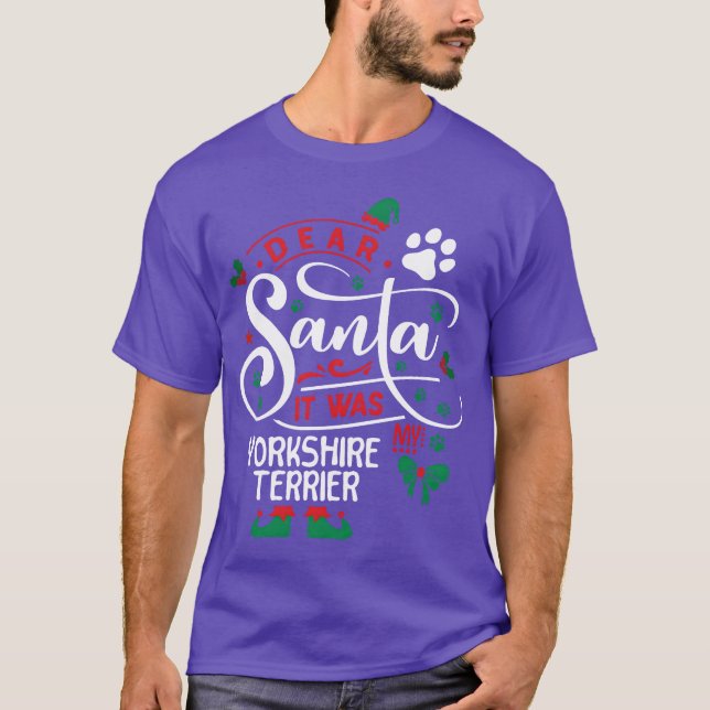 Camiseta Navidades de perro de Yorkshireerrier Perro engend (Anverso)