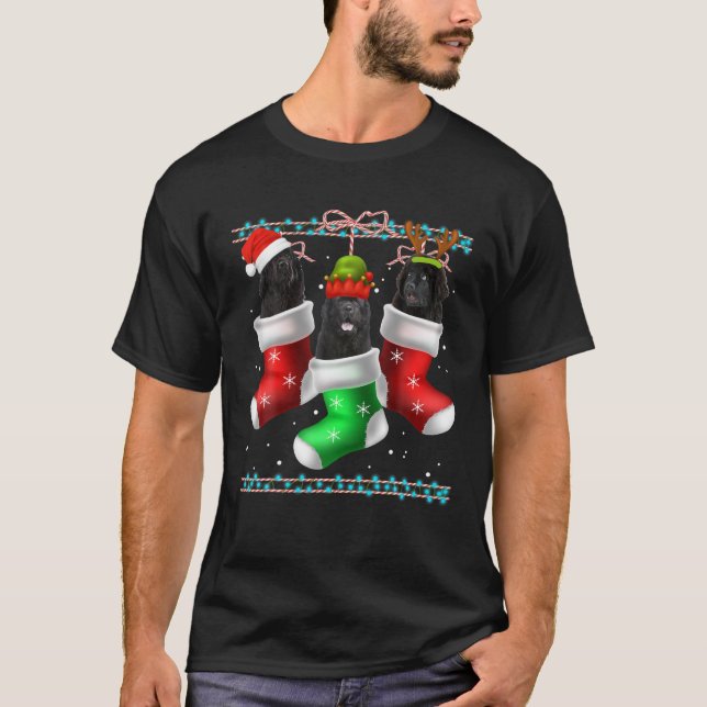 Camiseta Navidades de Perro en Terranova toman graciosas na (Anverso)