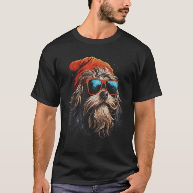 Camiseta Navidades de perro Lowchen Vacaciones de invierno  (Anverso)
