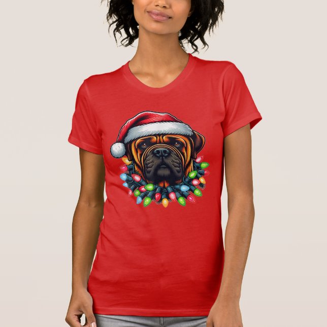 Camiseta Navidades de perro malcriados Gorra Navidad (Anverso)