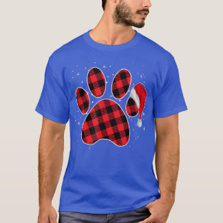 Camiseta Navidades de Perro Paws Pajamas Red Plaid Xmas Fam