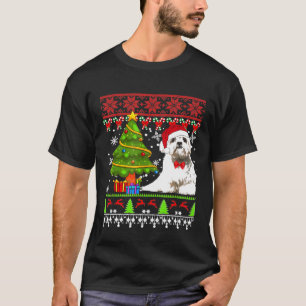 Camiseta Navidades de Perro Shih Tzu Árbol de renos Xmas Pe