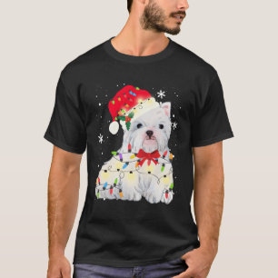 Camiseta Navidades de Perro Westie del Territorio Blanco de