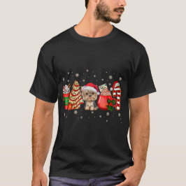 Camiseta Navidades de perro yorkie Pajamas Café Latte Mugs