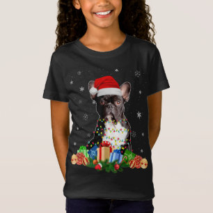 Camiseta Navidades de perros Bulldoges franceses iluminan S