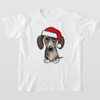 Navidades de perros Dapple Dachshund Santa Wiener