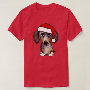 Camiseta Navidades de perros Dapple Dachshund Santa Wiener