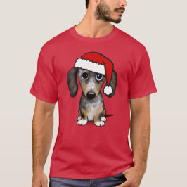 Camiseta Navidades de perros Dapple Dachshund Santa Wiener