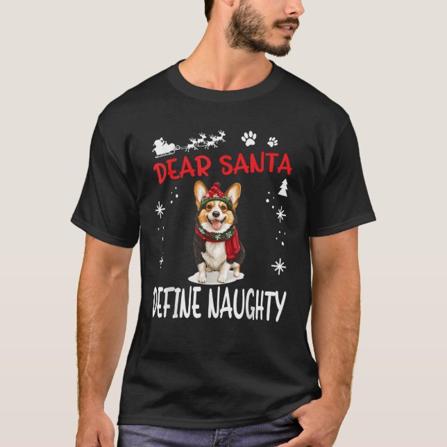 Camiseta Navidades de perros de Cardigan Welsh Corgi Querid (Anverso)