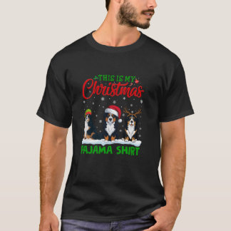 Camiseta Navidades de perros de montaña de Santa Hat Reinde
