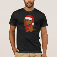 Navidades de perros de pelo largo de Dachshund San