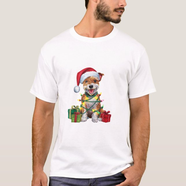 Camiseta Navidades de perros de Santa Hat Skye Terrier (Anverso)
