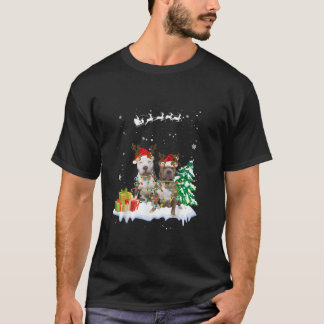 Camiseta Navidades de perros de Santa Pitbull y navidad