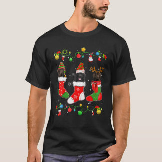 Camiseta Navidades de perros de Terranova iluminan el perro