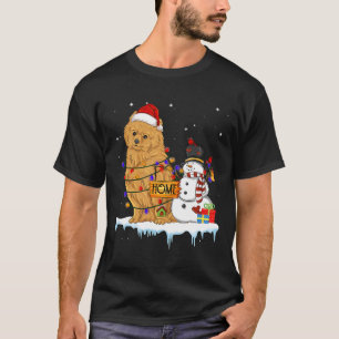 Camiseta Navidades de perros divertidos de Pomerania Snowma