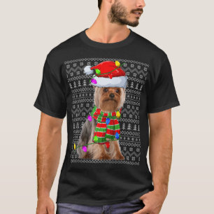Camiseta Navidades de perros feos de Santa Yorkie protestan