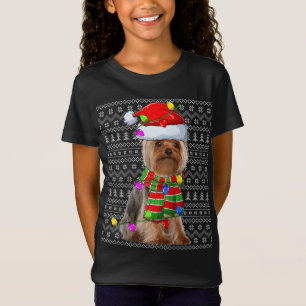 Camiseta Navidades de perros feos de Santa Yorkie protestan