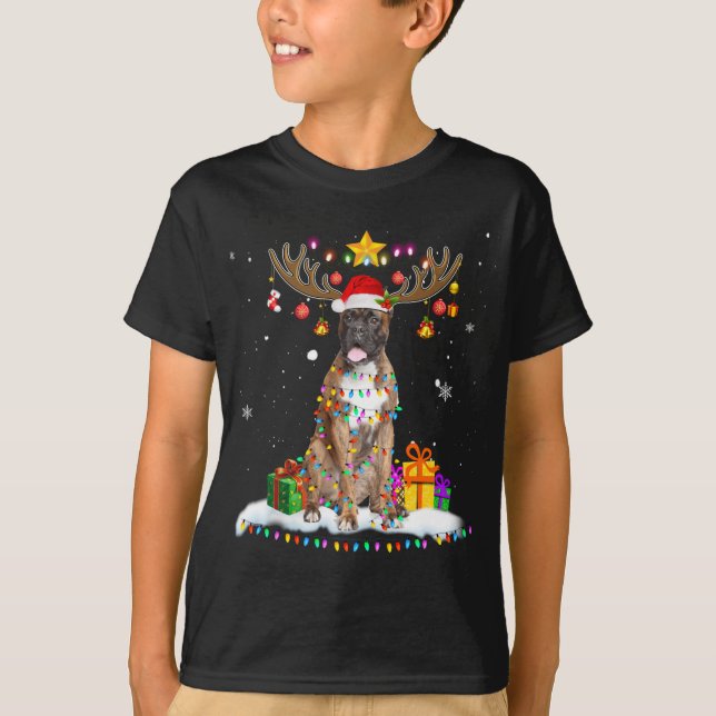 Camiseta Navidades de perros graciosos Navidades de renos e (Anverso)