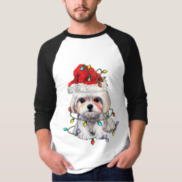 Camiseta Navidades de perros malteses, Navidad Perro maltés