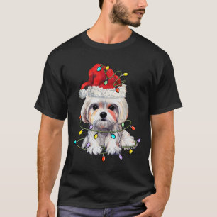 Camiseta Navidades de perros malteses, Navidad Perro maltés