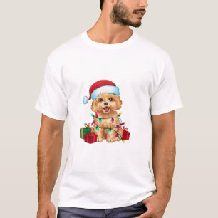 Camiseta Navidades de perros maltipoo de Santa Hat
