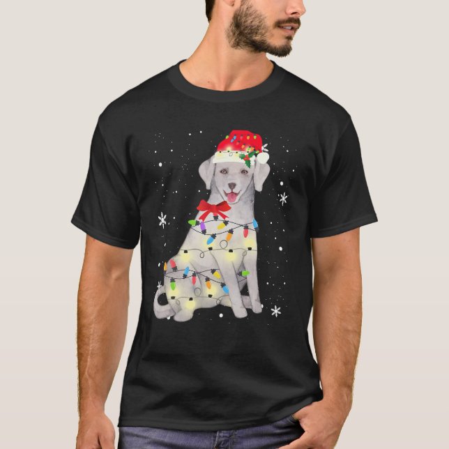 Camiseta Navidades de perros recuperadores de Labrador de p (Anverso)