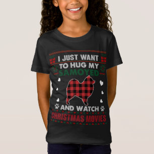 Camiseta Navidades De Perros Samoyed Películas De Pajama Xm