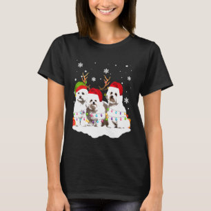 Camiseta Navidades de perros Shih Tzu 2020 alumbran a reno