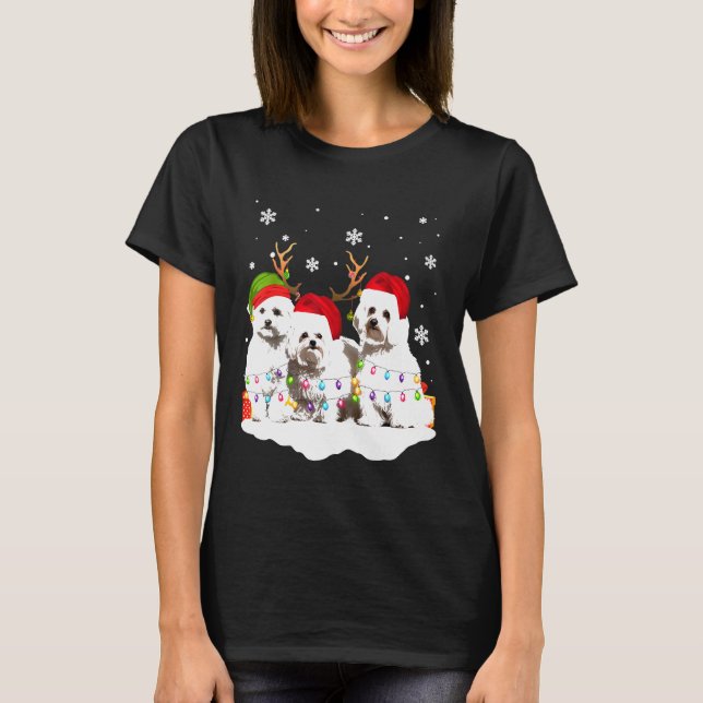 Camiseta Navidades de perros Shih Tzu 2020 alumbran a reno  (Anverso)