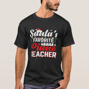 Camiseta Navidades de Piano favorito de Santas