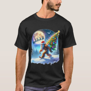 Camiseta Navidades de pie de playa Santa Holiday Sasquatch