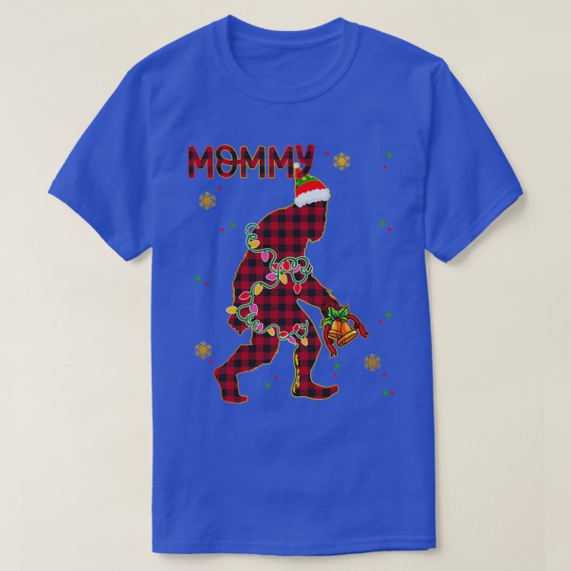 Camiseta Navidades de pie delantero Sasquatch mami familia  (Diseño del anverso)