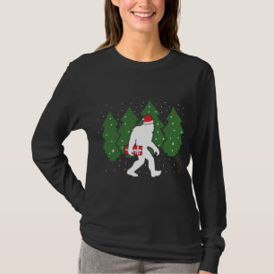 Camiseta Navidades de pie gigante Funny Sasquatch
