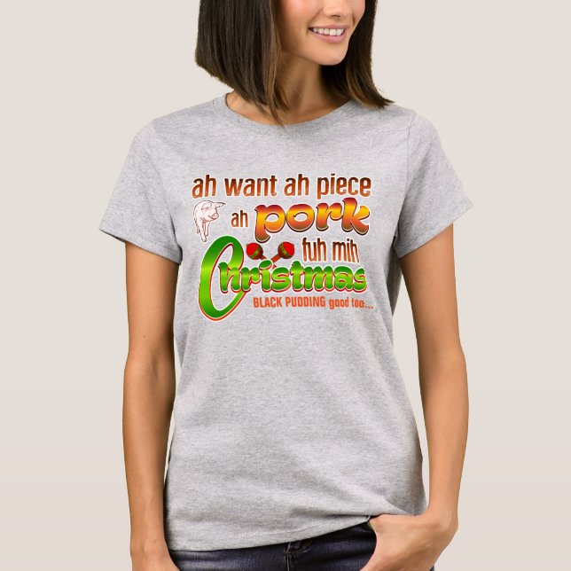 Camiseta Navidades de Piece ah Pork / Trini (Anverso)