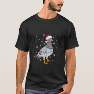 Camiseta Navidades de Pigeon Santa Hat animan a los amantes