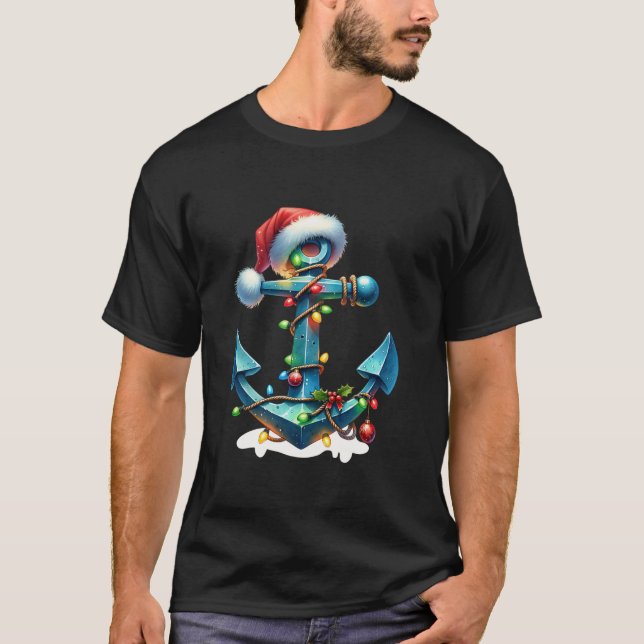Camiseta Navidades de pijamas navidades iluminan a un barco (Anverso)