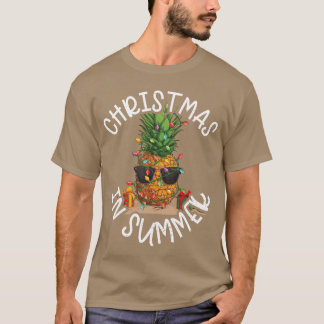 Camiseta Navidades de piña en familia de verano