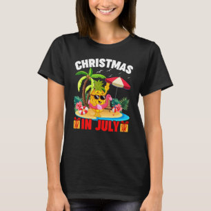 Camiseta Navidades De Piña En Julio En Noche De Verano De P